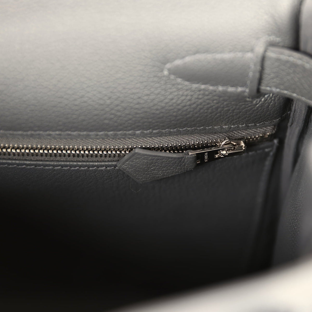 Pre-owned Hermes Kelly Retourne 28 Ardoise Evercolor Palladium Hardware