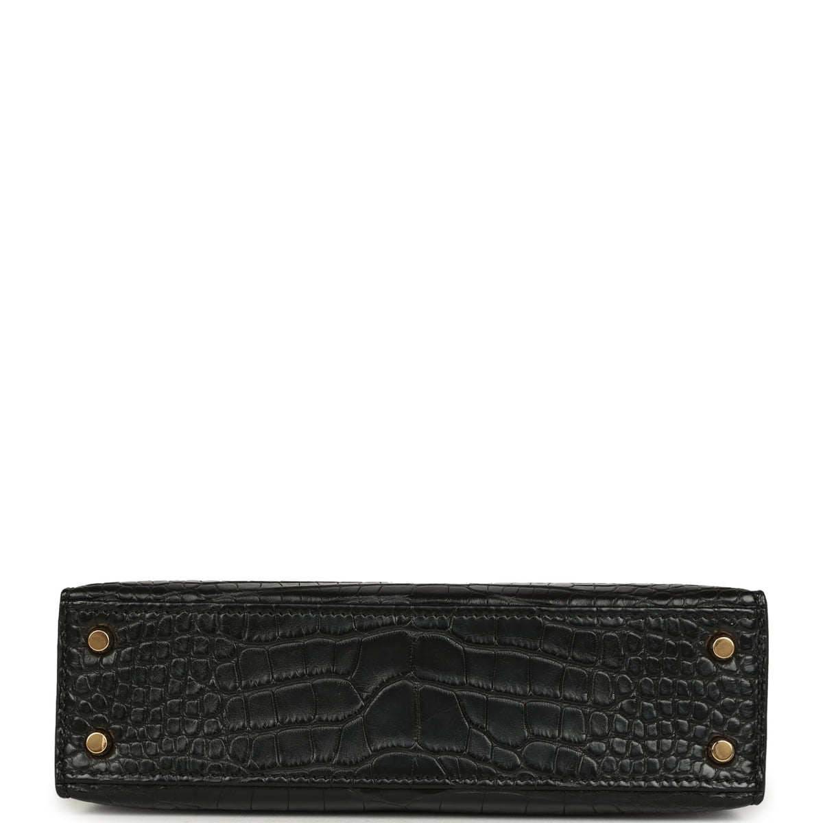 Hermes Special Order (HSS) Kelly Sellier 20 Black Verso Matte Alligator Gold Hardware