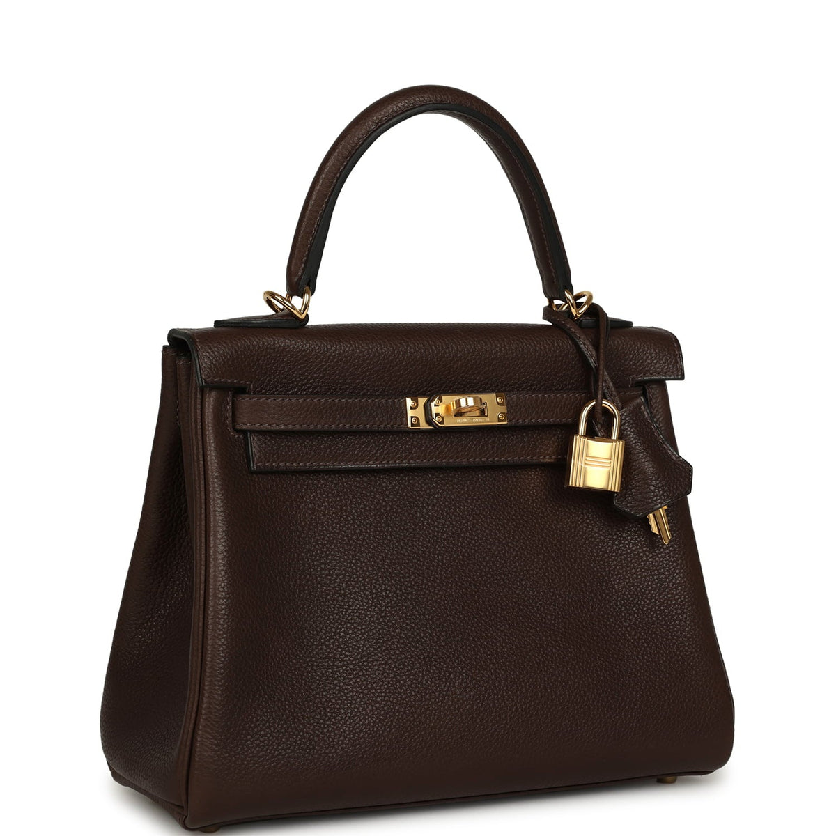 Hermes Kelly Retourne 25 Ebene Barenia Faubourg Gold Hardware
