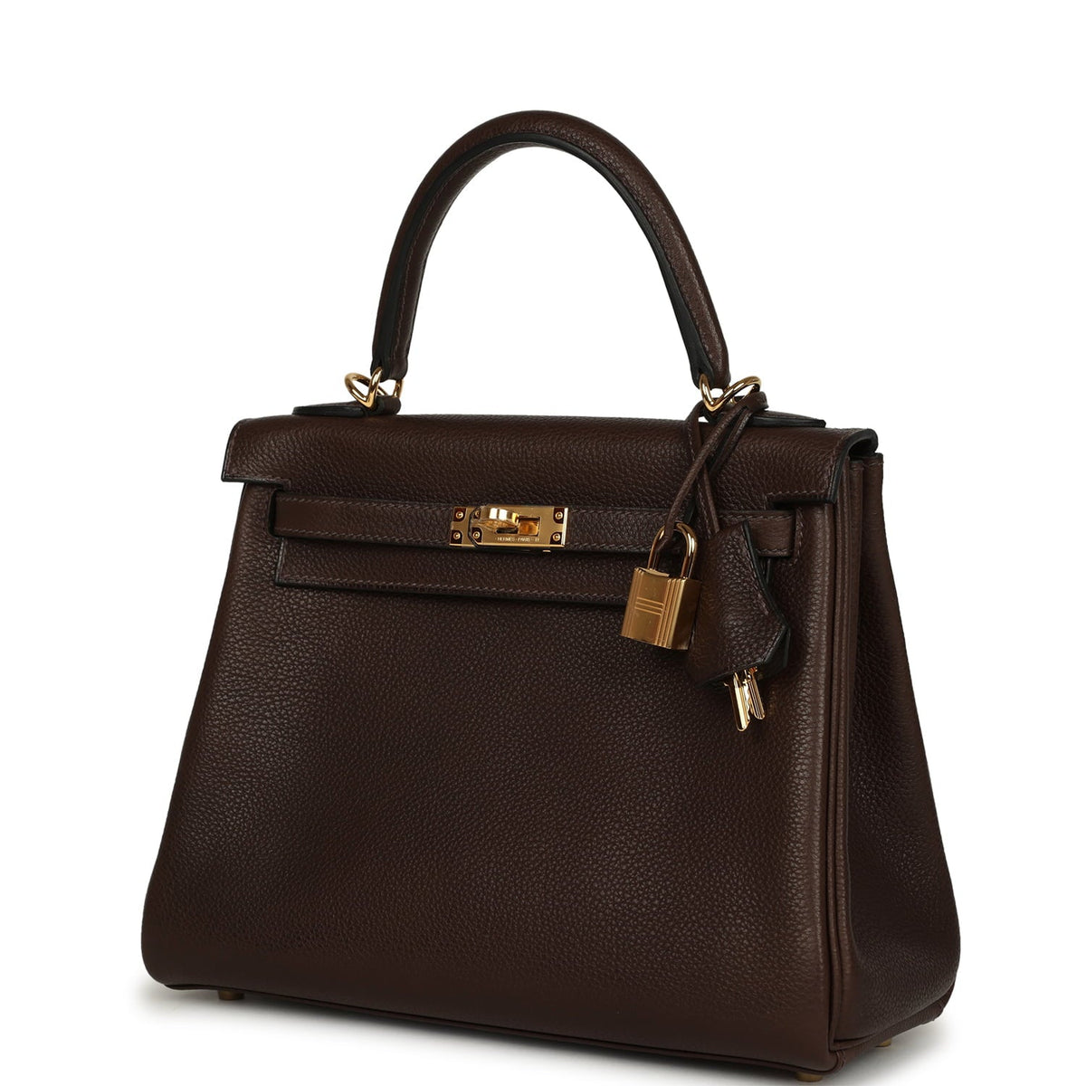 Hermes Kelly Retourne 25 Ebene Barenia Faubourg Gold Hardware