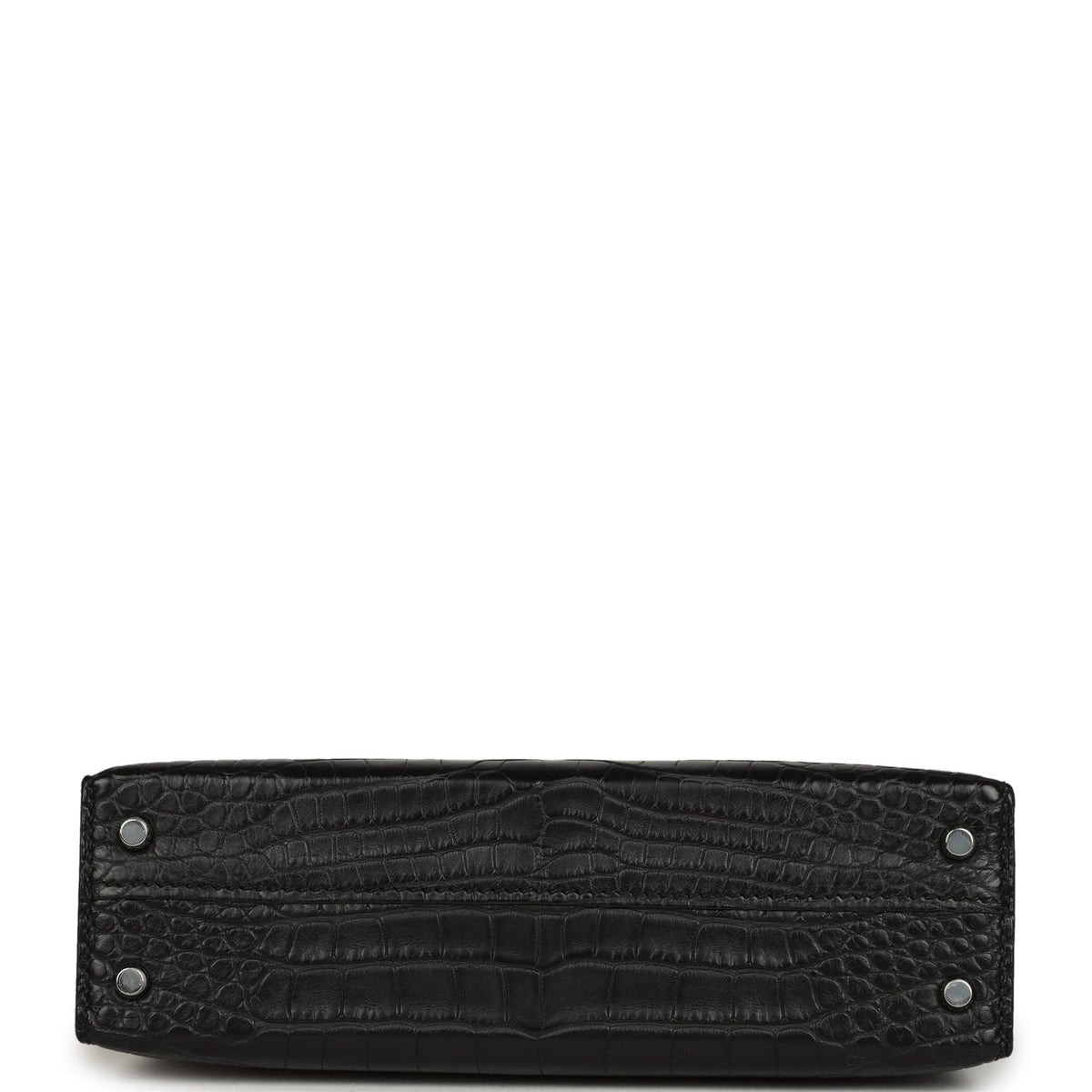 Hermes Special Order (HSS) Kelly Sellier 20 Black Verso Matte Alligator Palladium Hardware