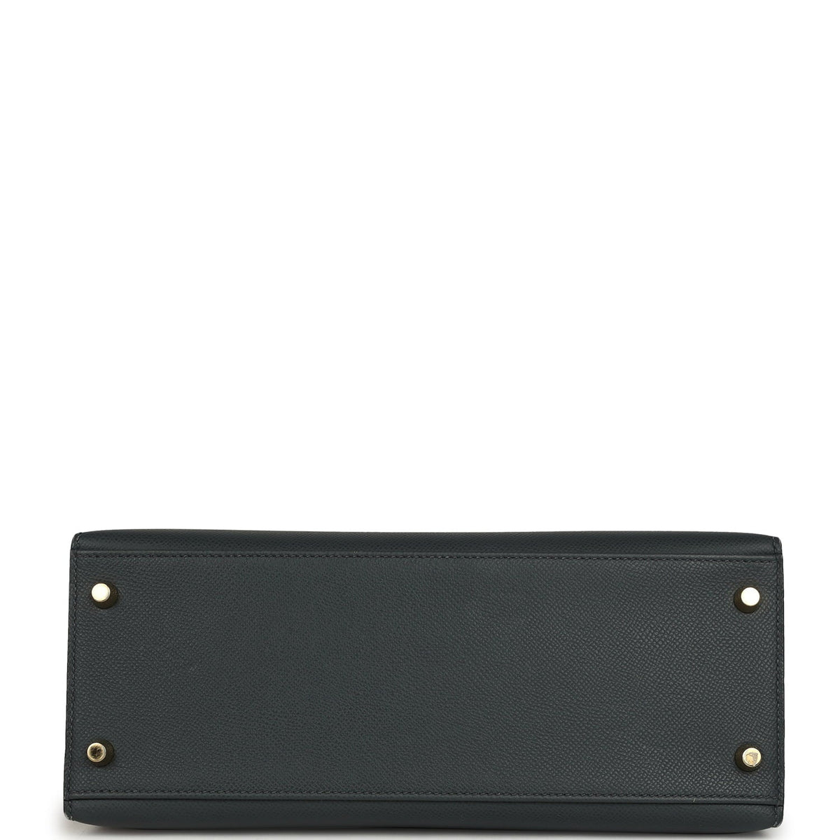 Pre-owned Hermes Kelly Sellier 28 Gris Misty Epsom Permabrass Hardware
