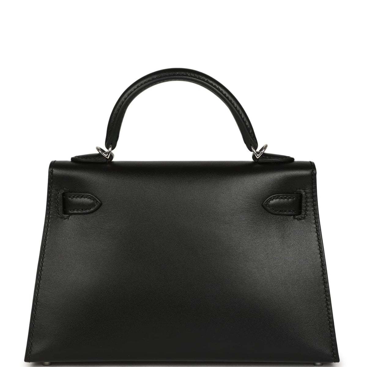 Hermes Kelly Sellier 20 "Pampilles" Black Tadelakt and Sombrero Palladium Hardware