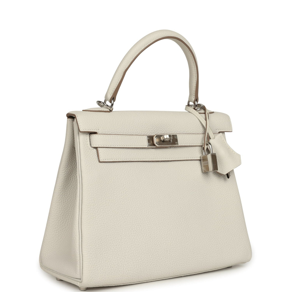 Hermes Kelly Retourne 25 Gris Pale Togo Palladium Hardware