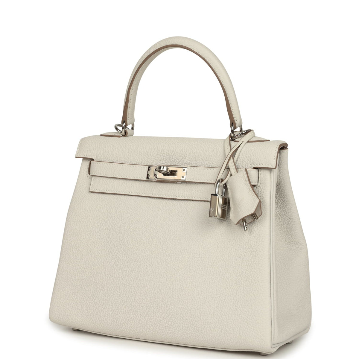 Hermes Kelly Retourne 25 Gris Pale Togo Palladium Hardware