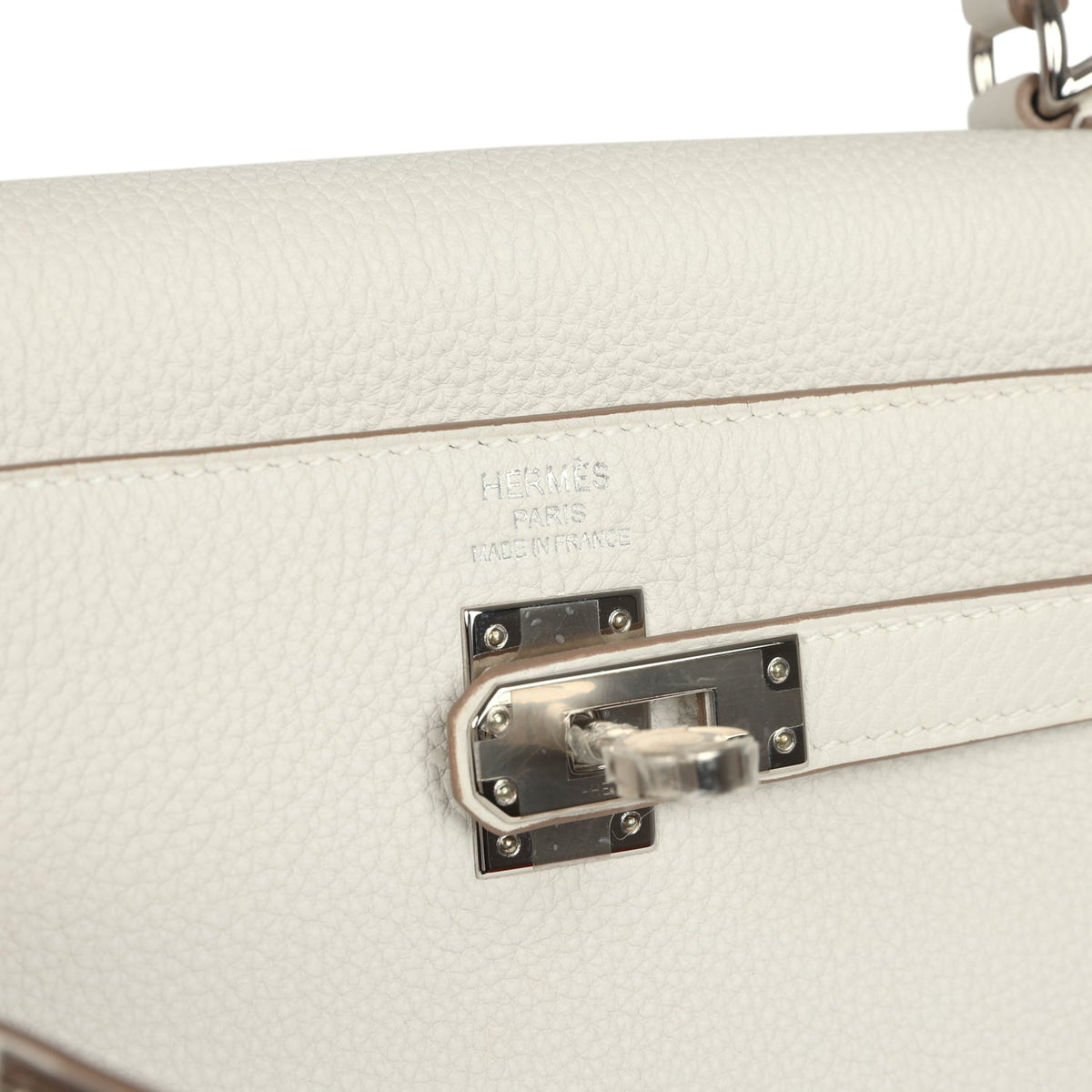 Hermes Kelly Retourne 25 Gris Pale Togo Palladium Hardware