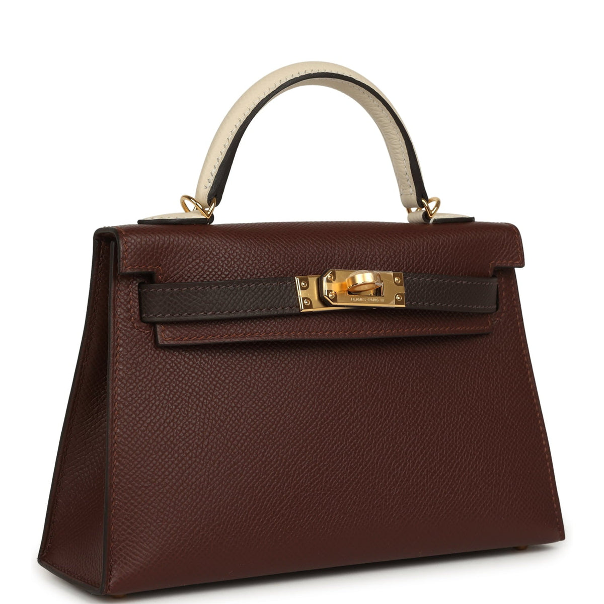 Hermes Kelly Sellier 20 Tri-color Terre, Ebene, Craie Epsom Gold Hardware