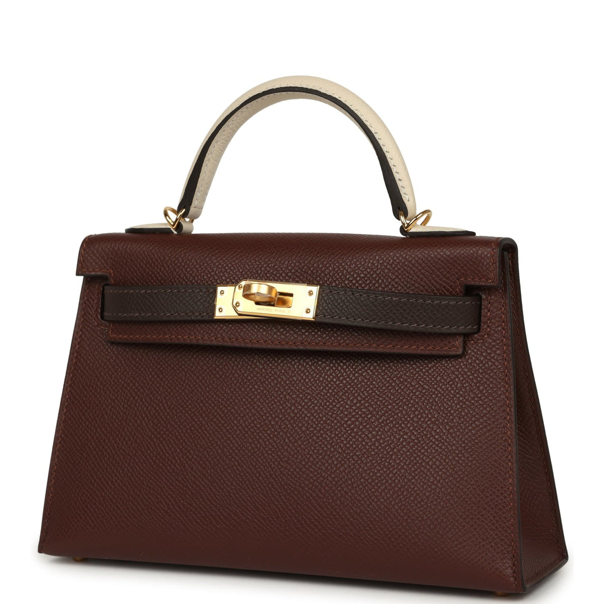 Hermes Kelly Sellier 20 Tri-color Terre, Ebene, Craie Epsom Gold Hardware