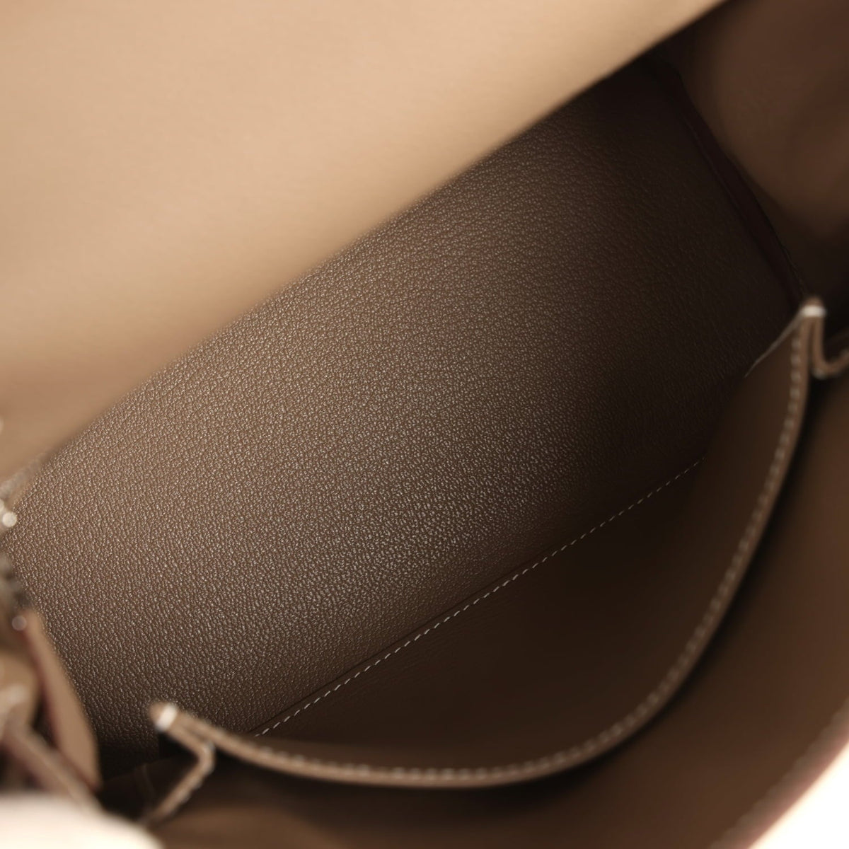 Hermes Kelly Retourne 25 Etoupe Togo Palladium Hardware