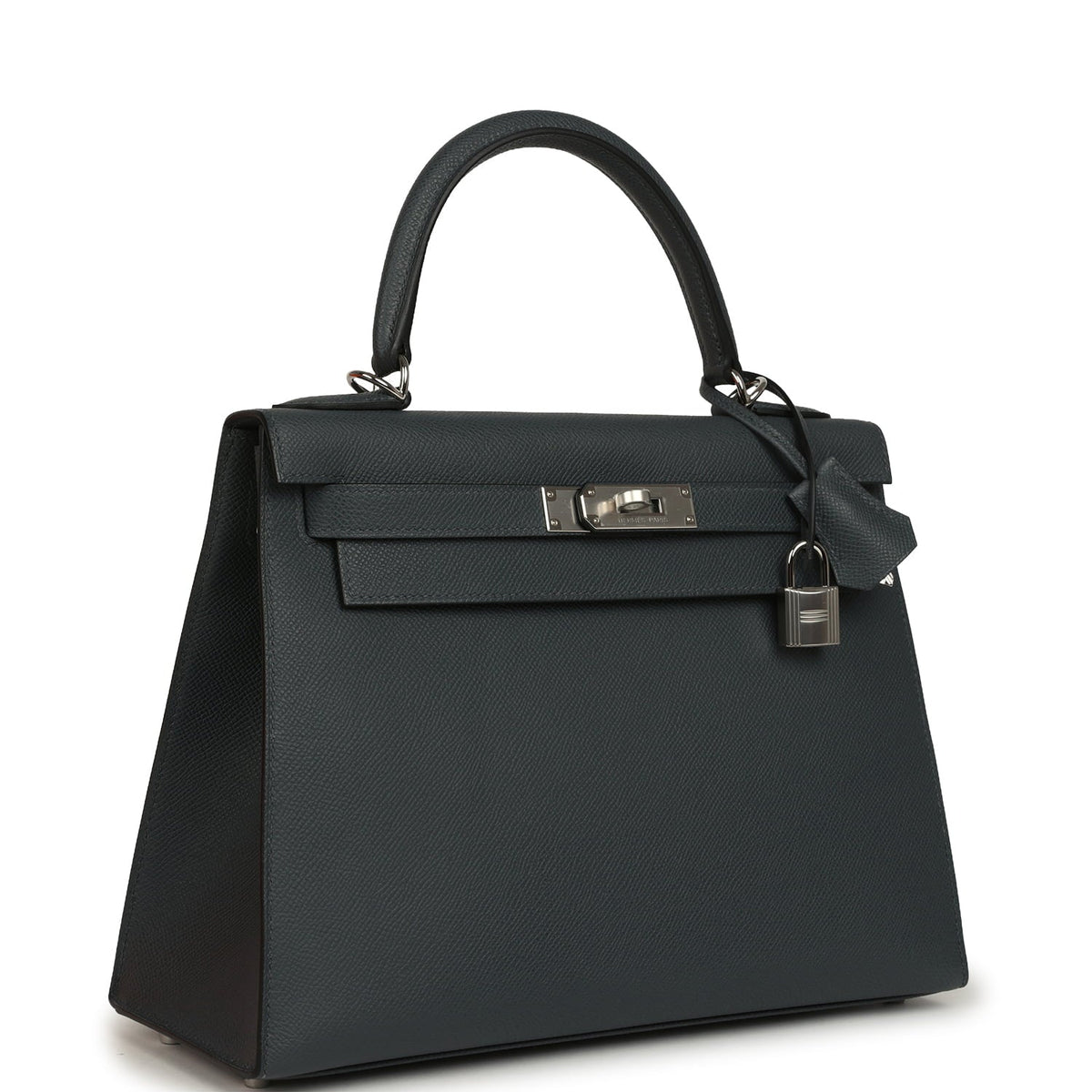 Hermes Kelly Sellier 28 Gris Misty Epsom Palladium Hardware