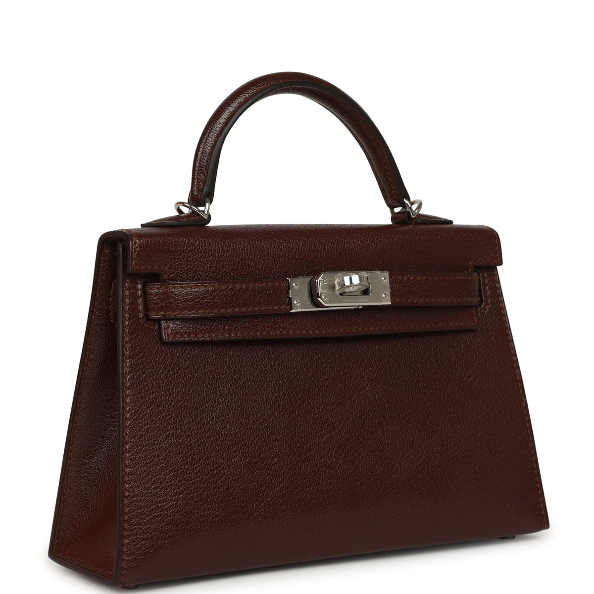 Hermes "Clou De Coeur" Kelly Sellier 20 Terre Chevre Chamkila Palladium Hardware