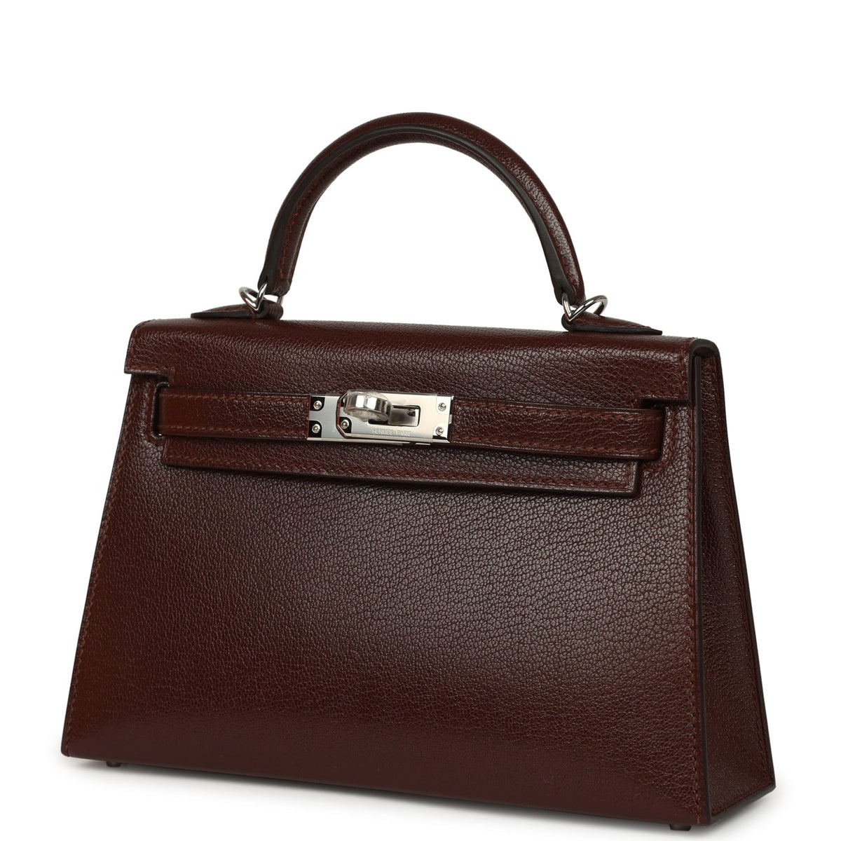 Hermes "Clou De Coeur" Kelly Sellier 20 Terre Chevre Chamkila Palladium Hardware