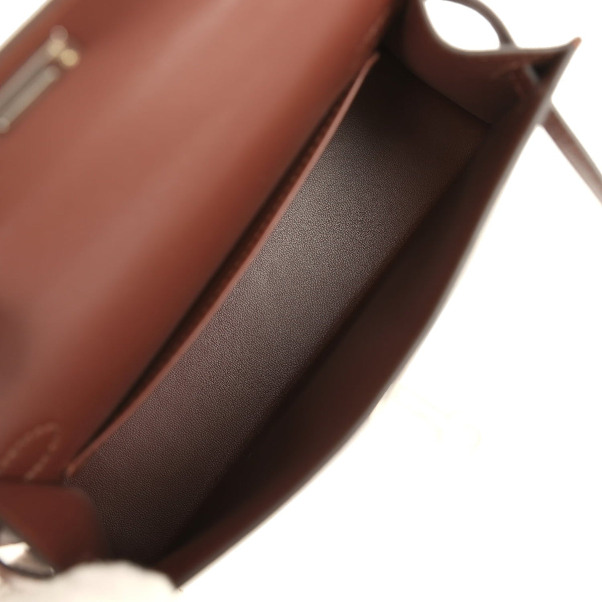 Hermes "Clou De Coeur" Kelly Sellier 20 Terre Chevre Chamkila Palladium Hardware