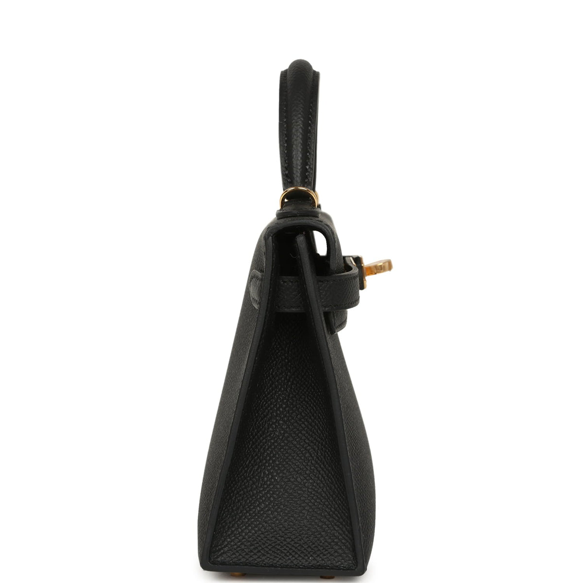 Hermes Kelly Sellier 20 Black Epsom Gold Hardware