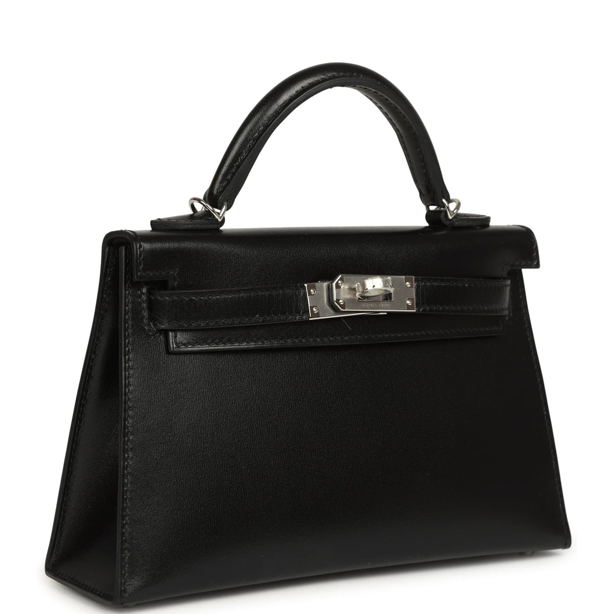 Hermes Kelly Sellier 20 Black Box Palladium Hardware