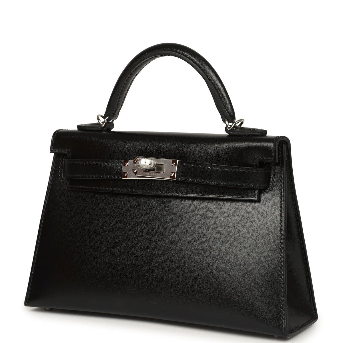 Hermes Kelly Sellier 20 Black Box Palladium Hardware