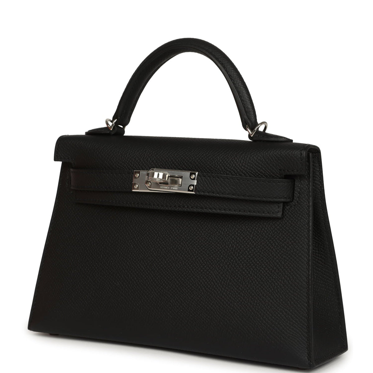 Hermes Kelly Sellier 20 Black Epsom Palladium Hardware