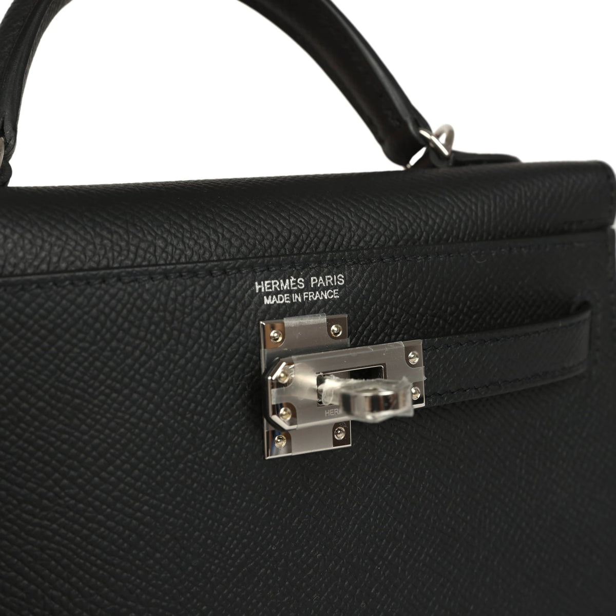 Hermes Kelly Sellier 20 Black Epsom Palladium Hardware