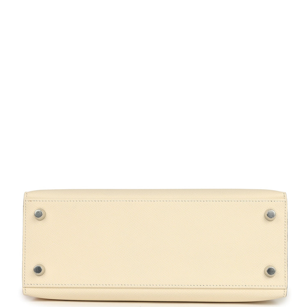 Hermes Kelly Sellier 25 Tri-Color Nata, Chai, Gris Meyer Epsom Palladium Hardware