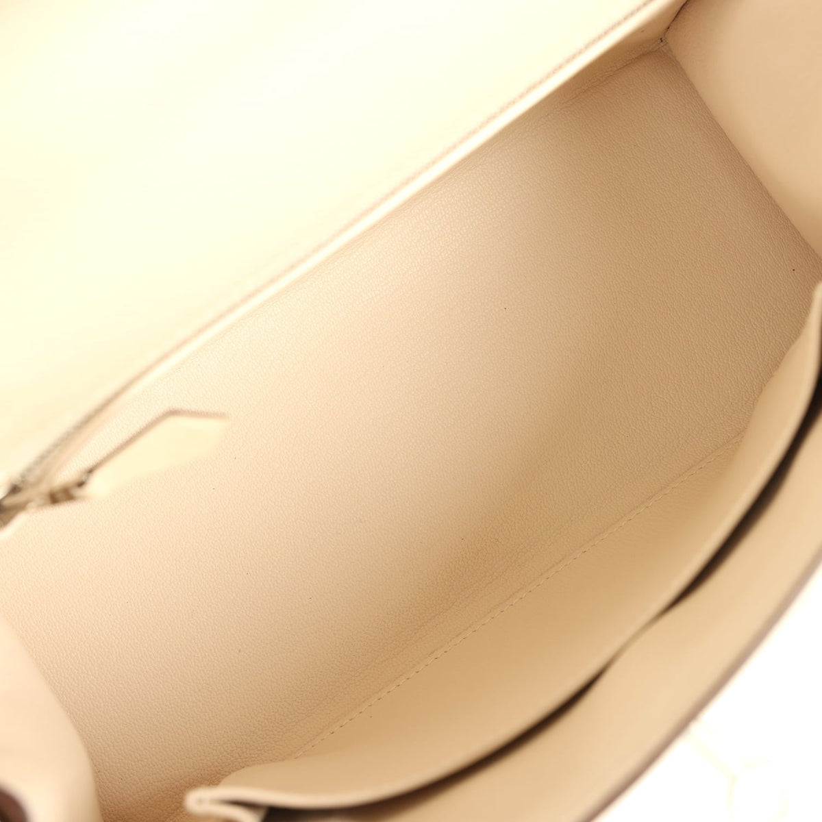 Hermes Kelly Sellier 25 Tri-Color Nata, Chai, Gris Meyer Epsom Palladium Hardware