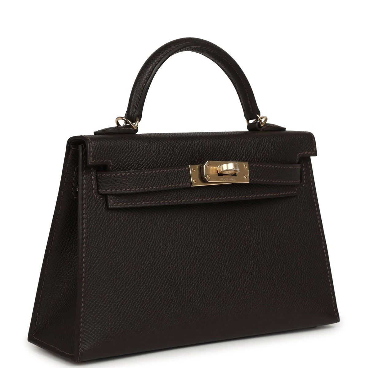 Hermes Kelly Sellier 20 Bai Brun Epsom Permabrass Hardware