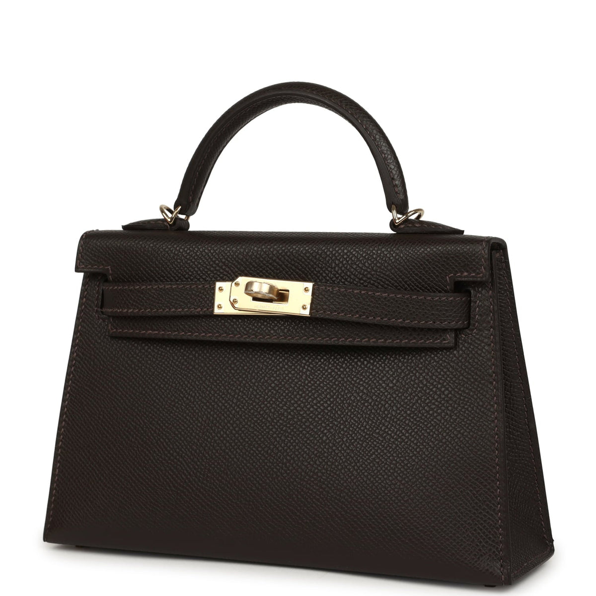 Hermes Kelly Sellier 20 Bai Brun Epsom Permabrass Hardware