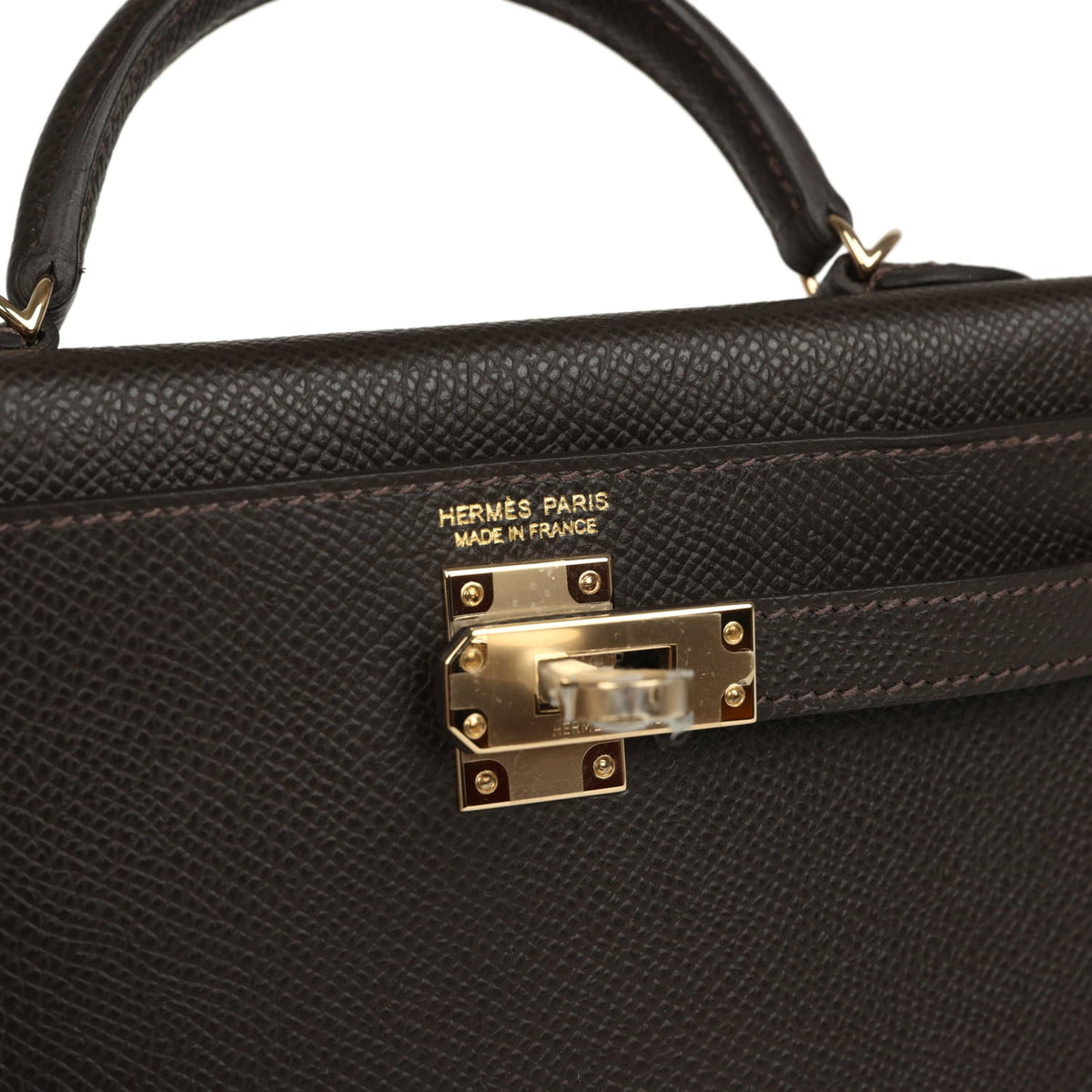 Hermes Kelly Sellier 20 Bai Brun Epsom Permabrass Hardware