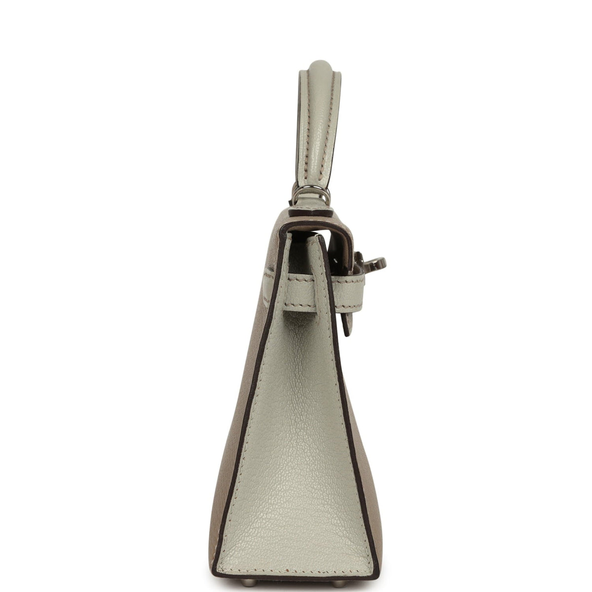 Hermes Special Order (HSS) Kelly Sellier 20 Gris Tourterelle, Gris Perle Chevre Mysore Palladium Hardware