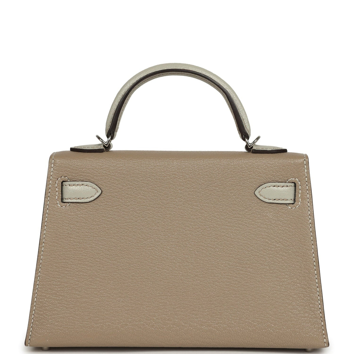 Hermes Special Order (HSS) Kelly Sellier 20 Gris Tourterelle, Gris Perle Chevre Mysore Palladium Hardware