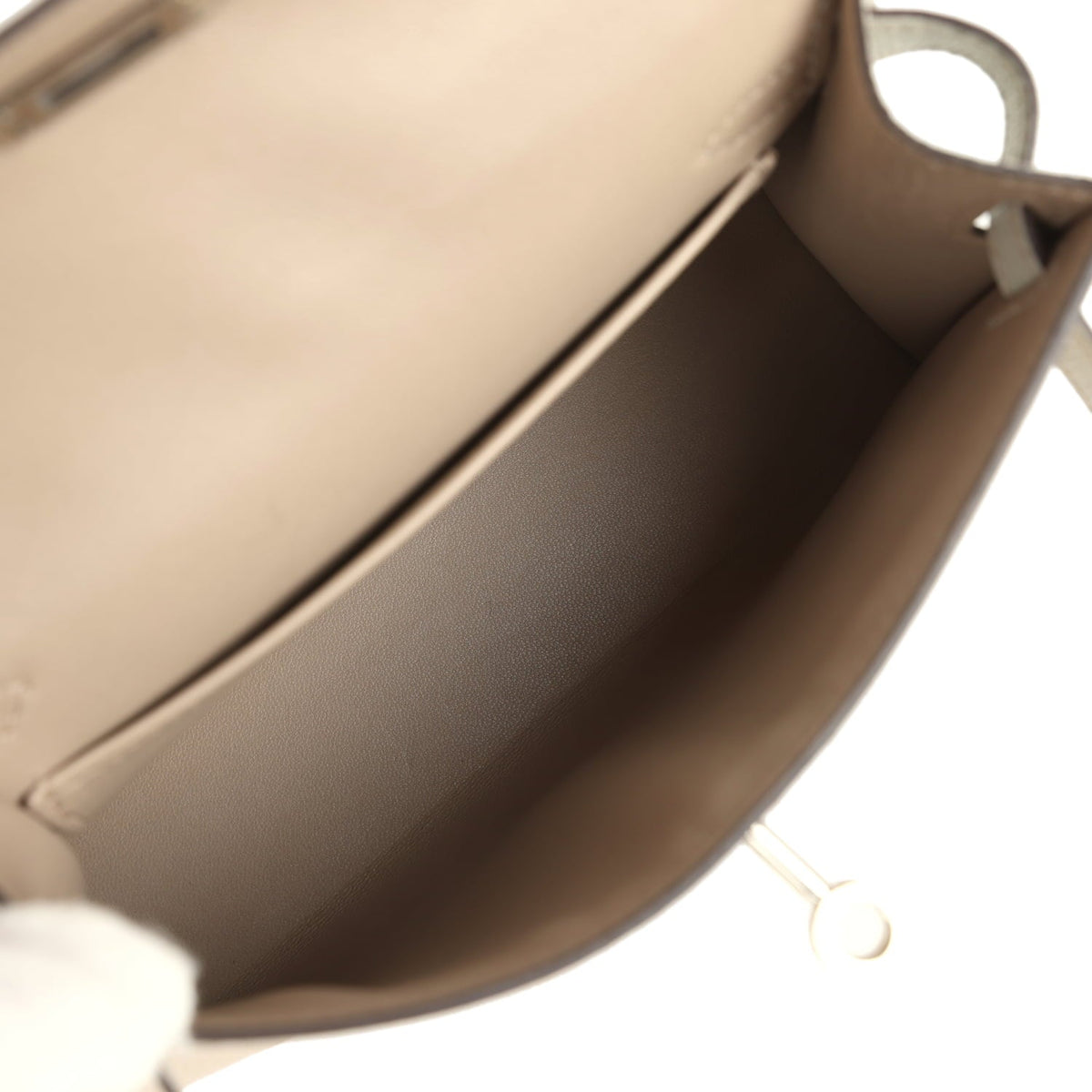 Hermes Special Order (HSS) Kelly Sellier 20 Gris Tourterelle, Gris Perle Chevre Mysore Palladium Hardware