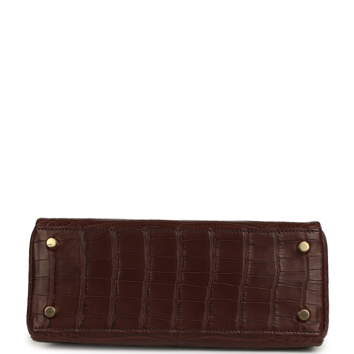 Hermes Kelly Retourne 25 Havane Matte Alligator Permabrass Hardware