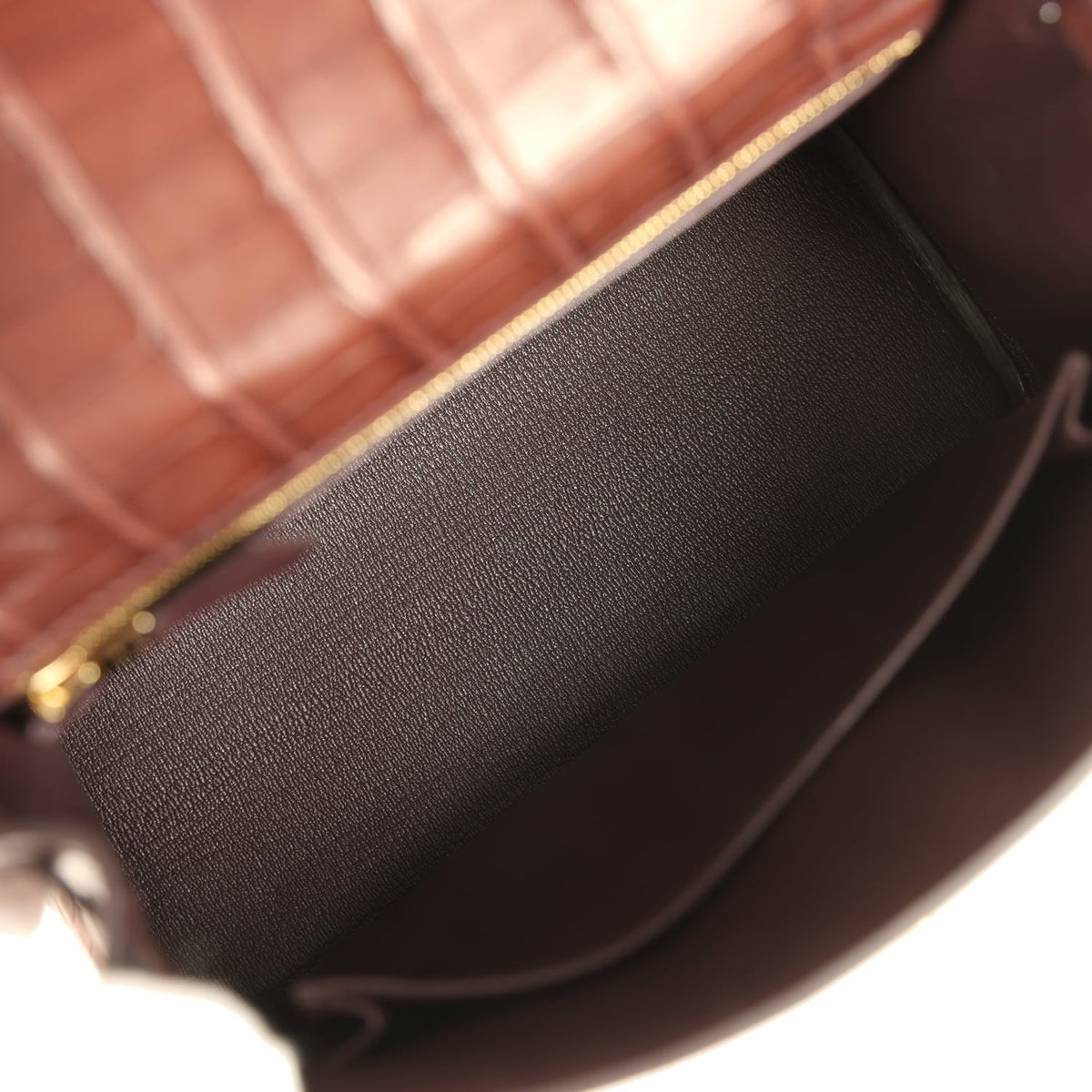 Hermes Kelly Retourne 25 Havane Matte Alligator Permabrass Hardware