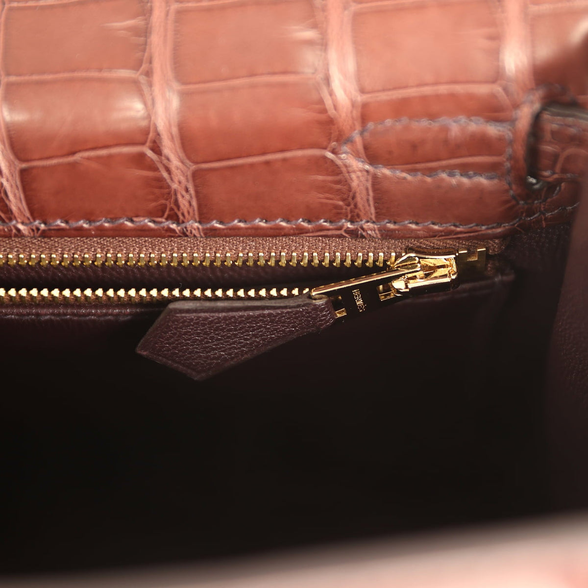 Hermes Kelly Retourne 25 Havane Matte Alligator Permabrass Hardware