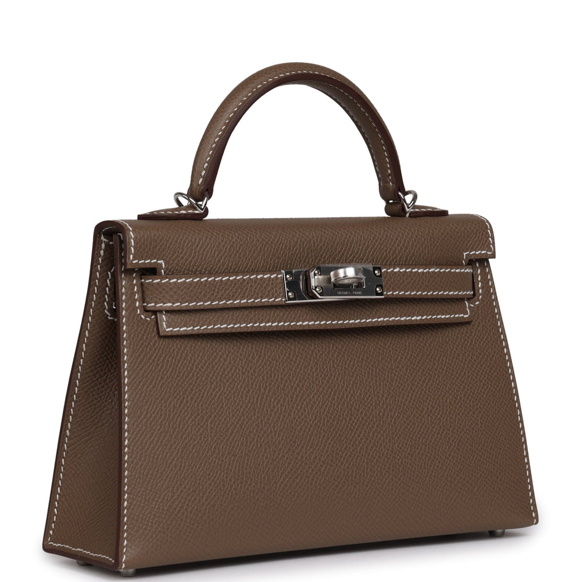Hermes Kelly Sellier 20 Etoupe Epsom Palladium Hardware