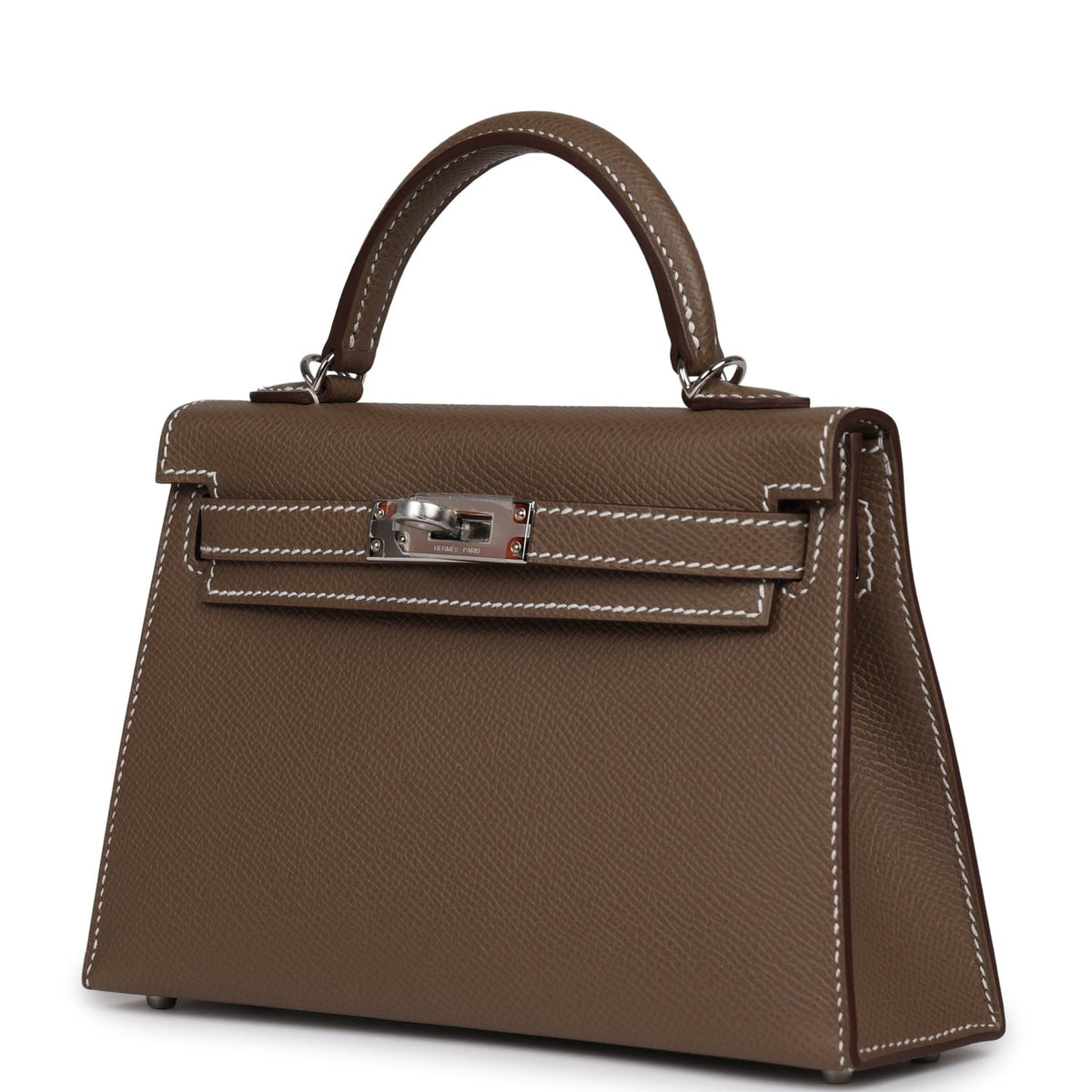 Hermes Kelly Sellier 20 Etoupe Epsom Palladium Hardware