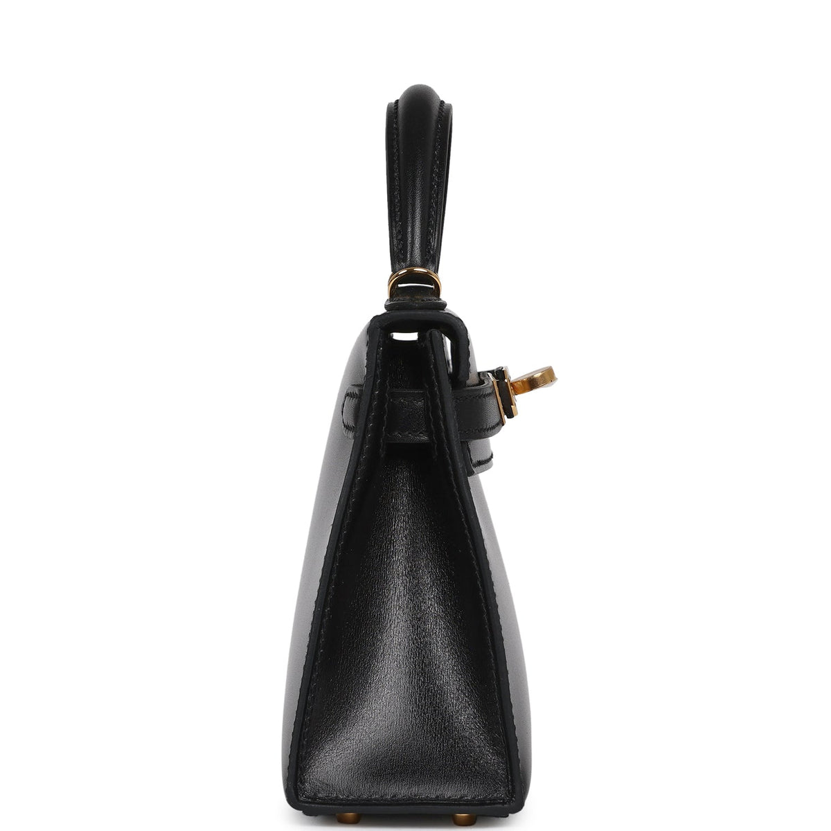 Hermes Kelly Sellier 20 Black Box Gold Hardware