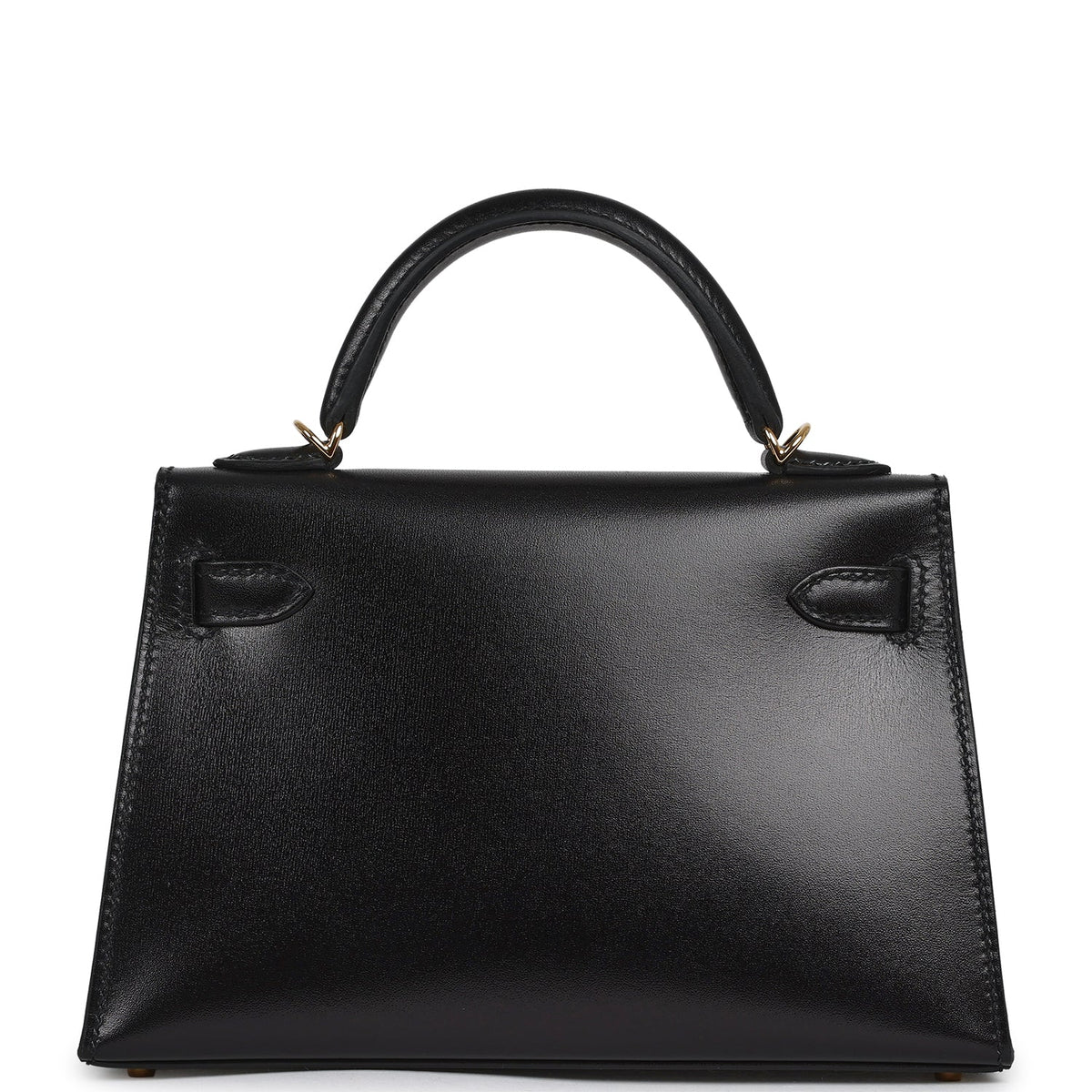 Hermes Kelly Sellier 20 Black Box Gold Hardware