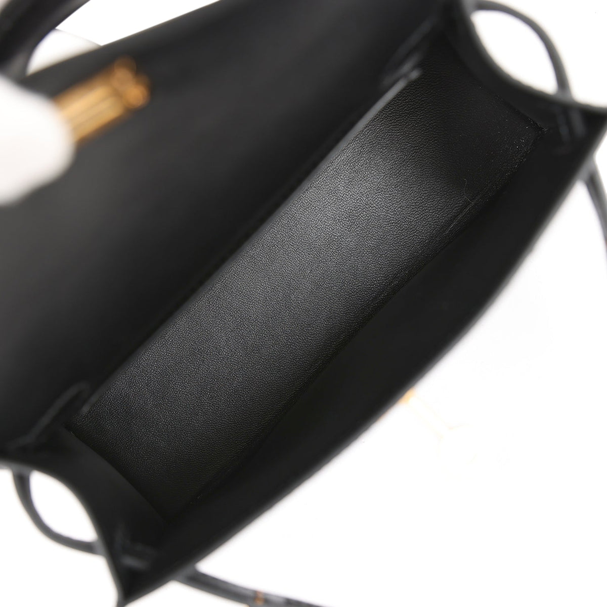 Hermes Kelly Sellier 20 Black Box Gold Hardware