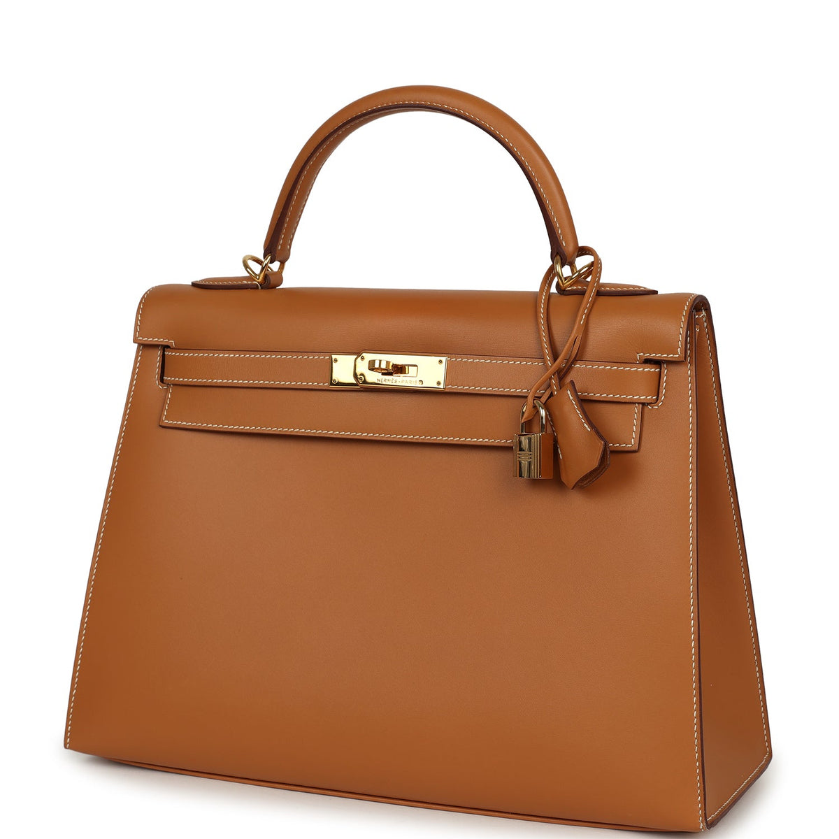 Vintage Hermes Kelly Sellier 32 Naturel Sable Chamonix Gold Hardware