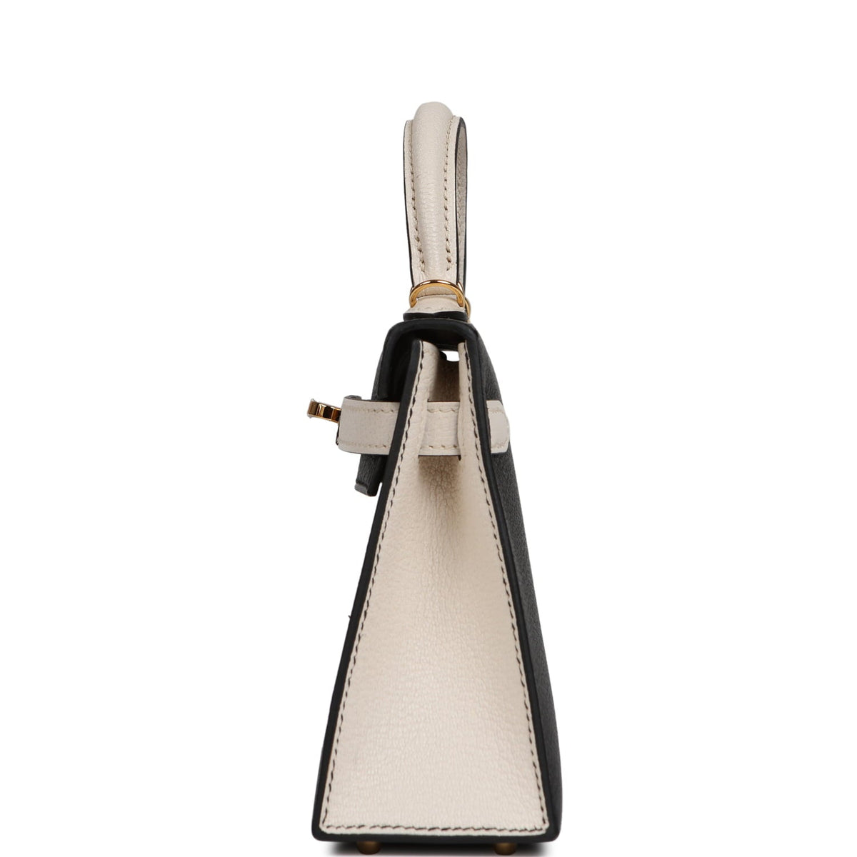 Hermes Special Order (HSS) Kelly Sellier 20 Black, Nata Chevre Mysore Gold Hardware