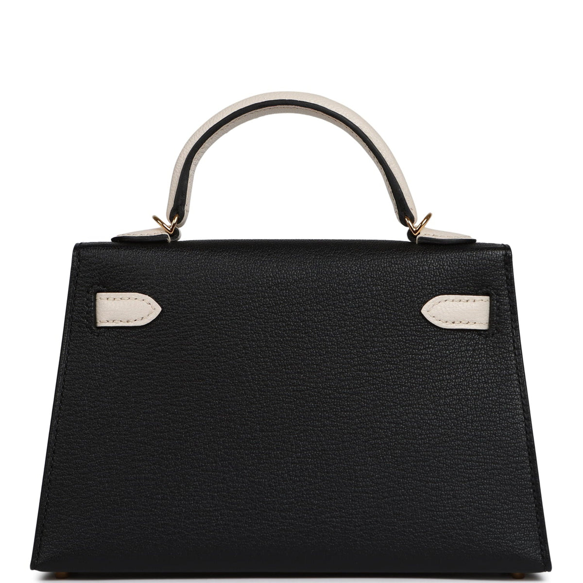 Hermes Special Order (HSS) Kelly Sellier 20 Black, Nata Chevre Mysore Gold Hardware