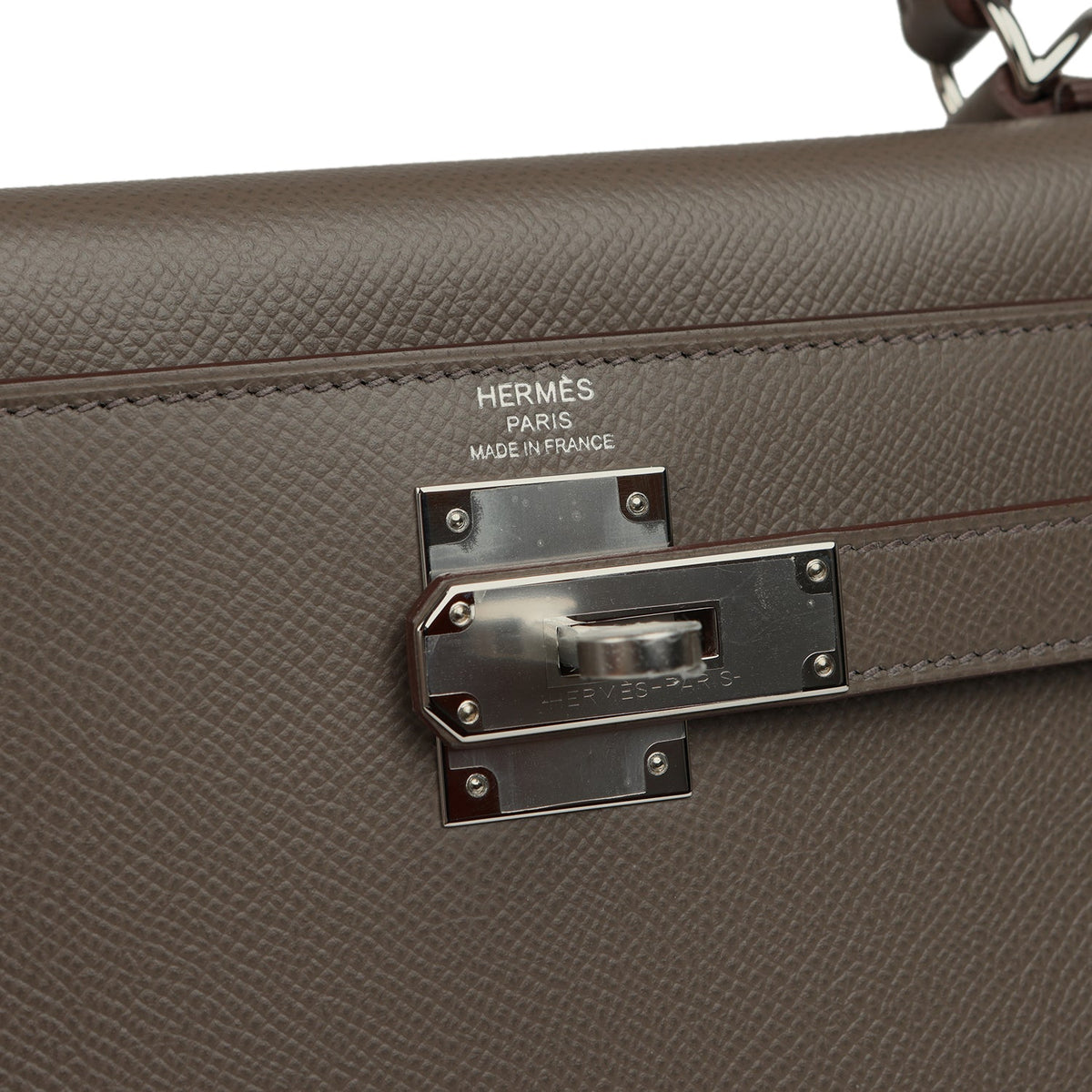 Hermes Kelly Sellier 28 Etain Epsom Palladium Hardware