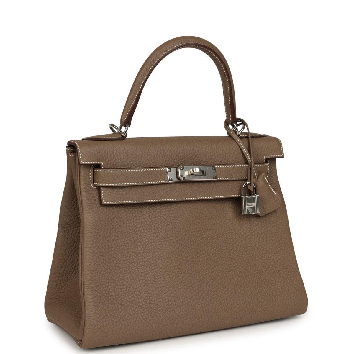 Hermes Kelly Retourne 28 Etoupe Togo Palladium Hardware