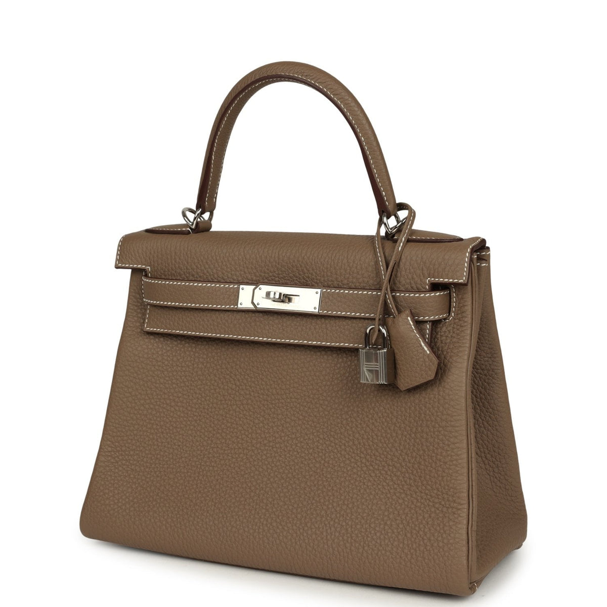 Hermes Kelly Retourne 28 Etoupe Togo Palladium Hardware