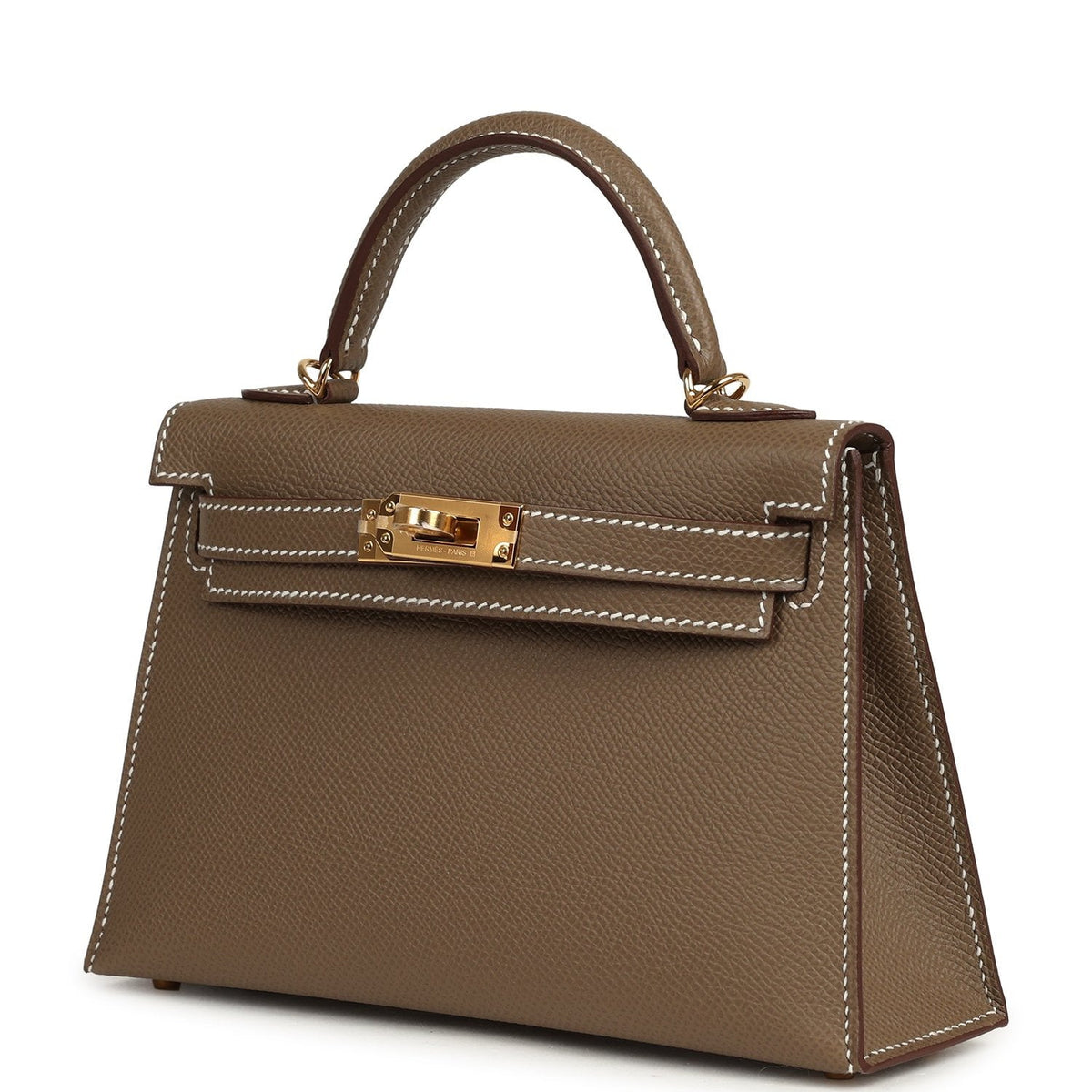 Hermes Kelly Sellier 20 Etoupe Epsom Gold Hardware