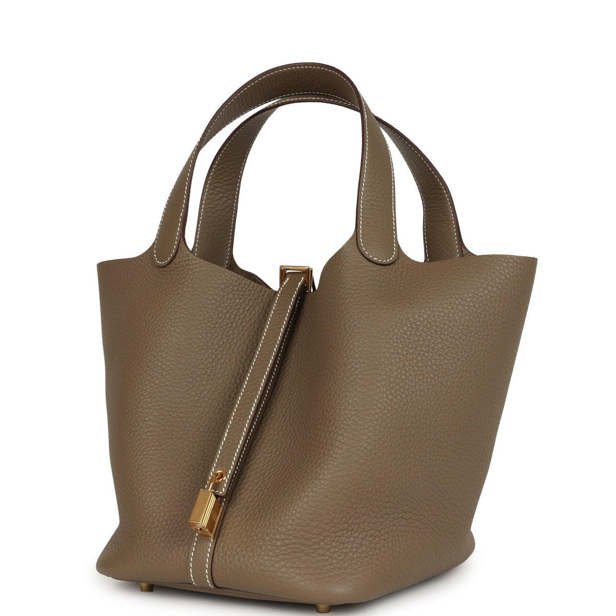 Hermes Picotin Lock 22 Etoupe Clemence Gold Hardware