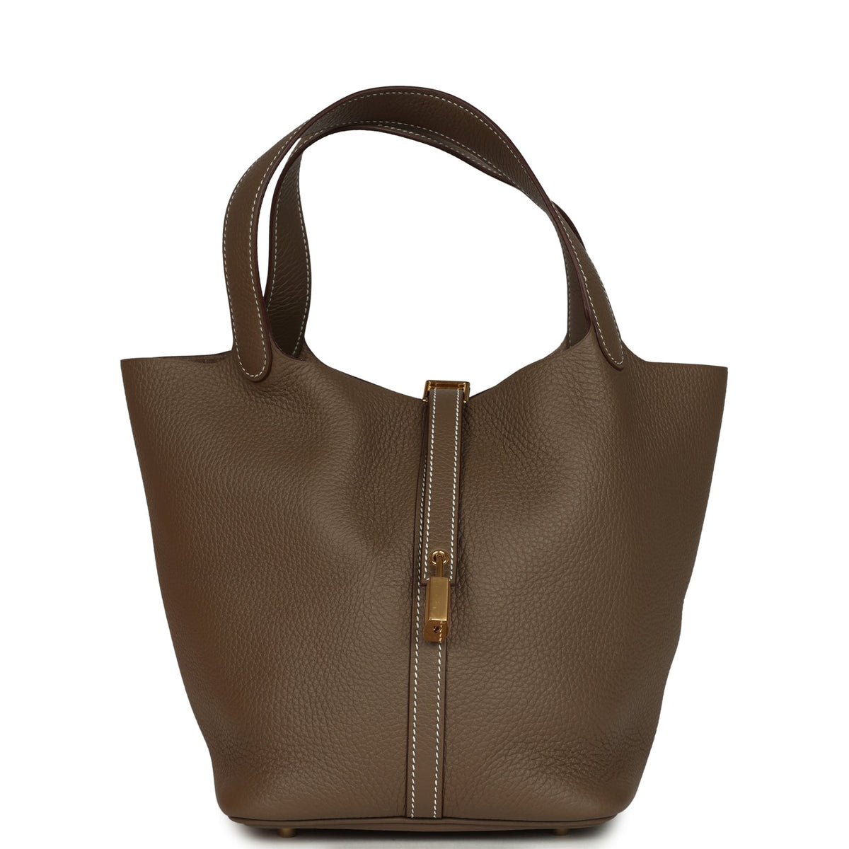 Hermes Picotin Lock 22 Etoupe Clemence Gold Hardware