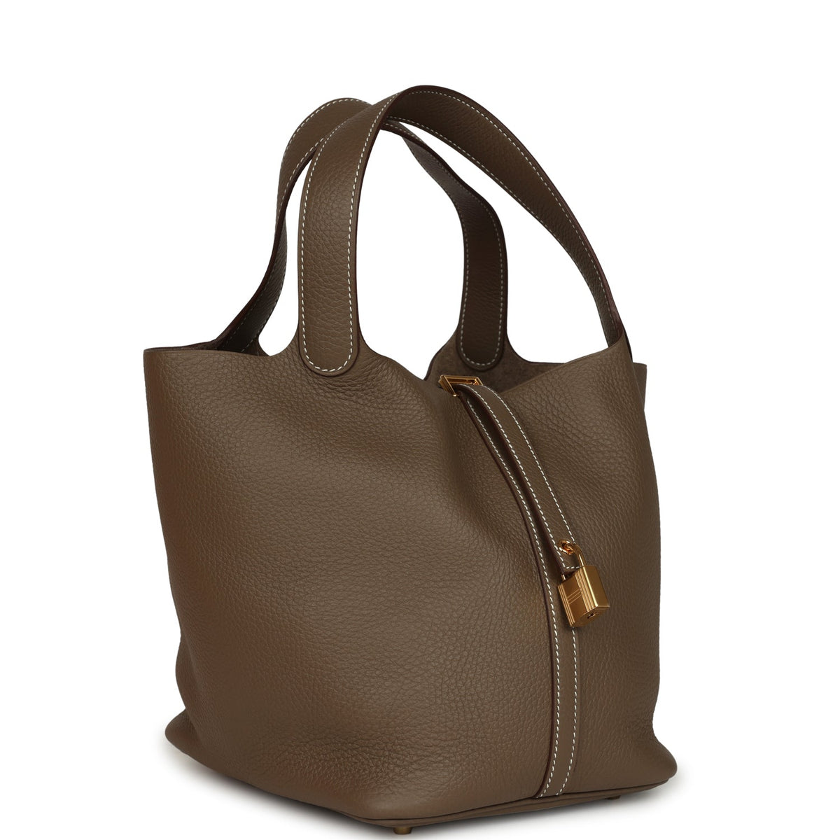 Hermes Picotin Lock 22 Etoupe Clemence Gold Hardware