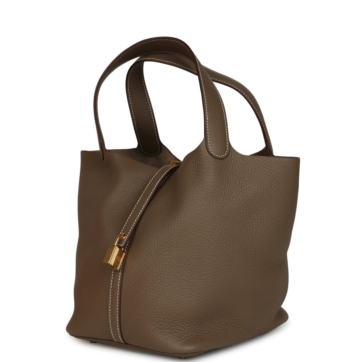 Hermes Picotin Lock 22 Etoupe Clemence Gold Hardware