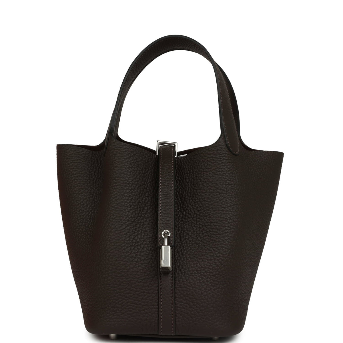Hermes Picotin Lock 18 Bai Brun Clemence Palladium Hardware